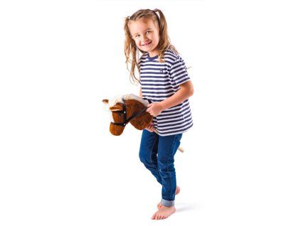 Hobby horse Scarlet - světle hnědý kůň na tyči