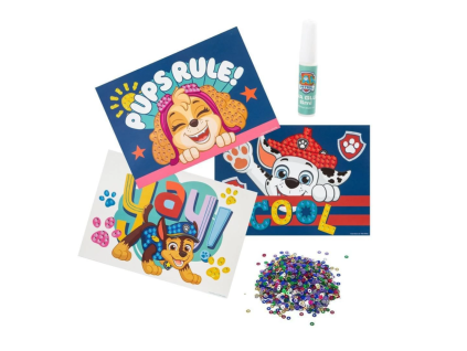 Paw Patrol - Mozaika s flitry a lepidlem - 3 obrázky