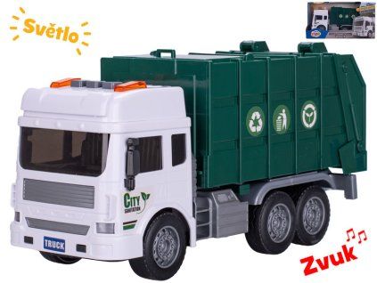 Auto popelářské 28 cm se světlem a zvukem