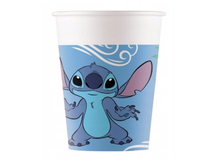 Kelímky papírové Stitch & Angel -  200 ml -  8 ks