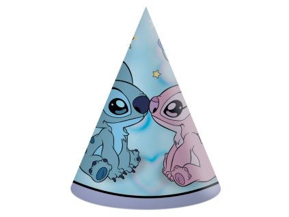 Čepičky papírové EKO - Stitch & Angel 2 - 6 ks