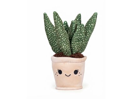 Rostlina Aloe vera v květináči plyšová 27 cm
