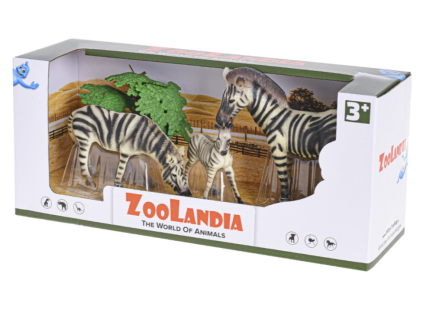 Zebra s mláďaty a stromem - ZooLandia