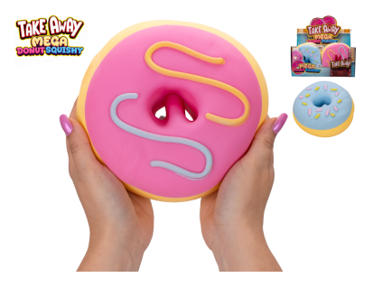 Mega Squeeze Donut strečový jumbo 16 cm - dvě barvy
