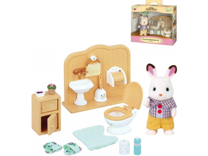 Sylvanian Families - Nábytek - toaleta a bratříček čokoládový zajíček #5015