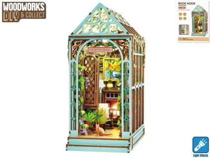 3D Zimní zahrada - dřevěné puzzle 255 dílků - se světlem