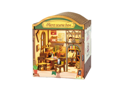 3D Knihovna se světlem - dřevěné puzzle 142 dílků