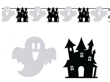 Girlanda Halloween duch a hrad