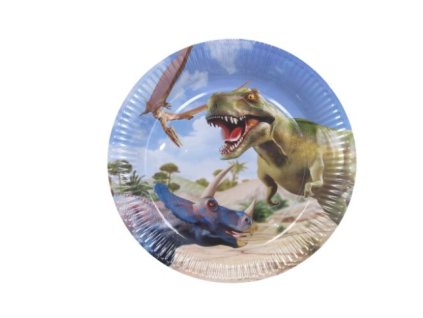 Papírové talířky - DINO dinosauři - 23cm - 6ks