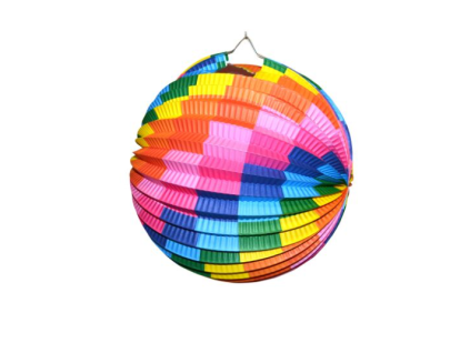 Lampion koule barevný 25 cm