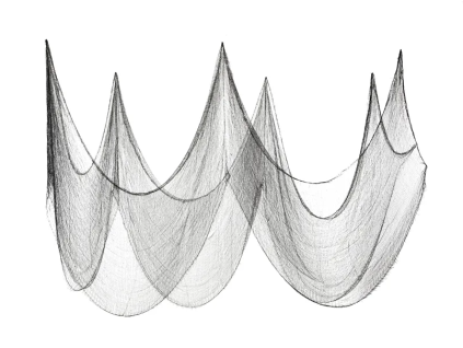 Černá síťovina - pavučina 0,72 x 9,8 cm