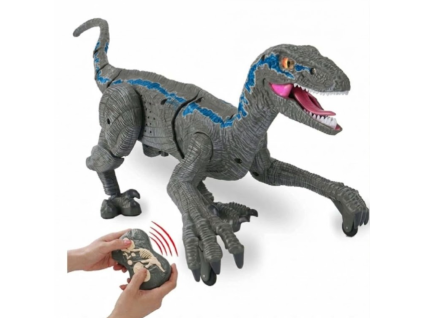RC Raptor Dinosaurus na dálkové ovládání šedý 45 cm