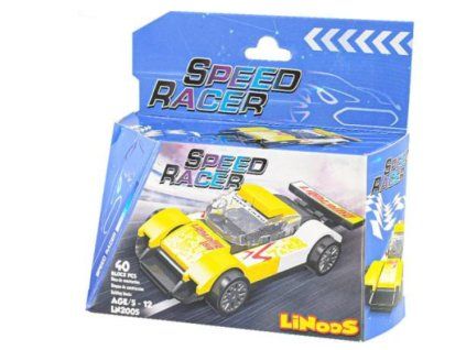 Stavebnice speed racer - auto sportovní, žluté