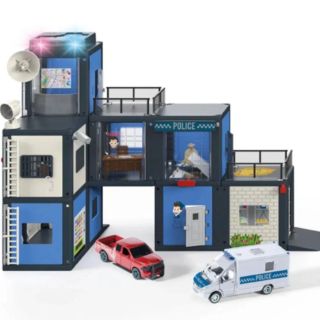 🚓🐴 Siku World – Policejní stanice a přepravní auto pro koně Skvělá sada pro malé fanoušky akce, pořádku a péče o zvířata!...