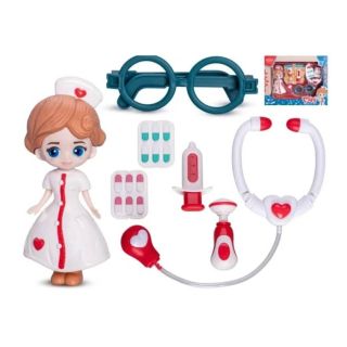Panenka doktorka (16 cm) s doplňky od MikroTrading je ideální hračka pro malé zdravotnice, které si rády hrají na...