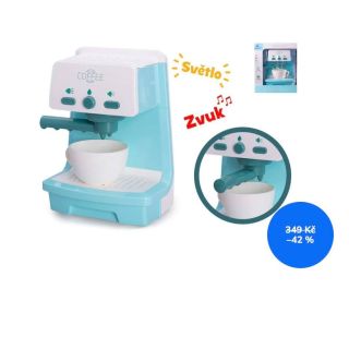 Kávovar pákový (16,5 × 12 cm) na baterie se světlem, zvukem a doplňky je realistická dětská hračka, která umožňuje malým...