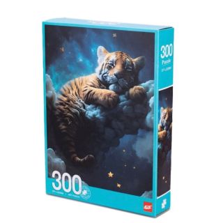 Puzzle Spící tygřík (38 × 25 cm, 300 dílků) je roztomilá skládačka s motivem odpočívajícího tygřího mláděte, ideální pro...