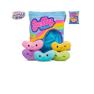 FLUFFY menu Jelly Beans je roztomilý plyšový polštářek ve tvaru obalu od bonbonů, který ukrývá 5 barevných plyšových...