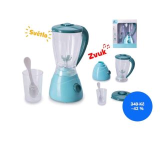 Dětský mixér 18 cm se světlem, zvukem a doplňky je aktuálně skladem a připraven k odeslání. Realistická kuchyňská hračka...