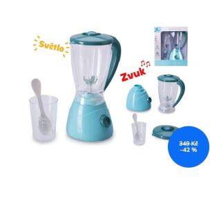 Dětský mixér 18 cm na baterie se světlem, zvukem a doplňky je realistická kuchyňská hračka pro děti od 3 let. Skvělý...