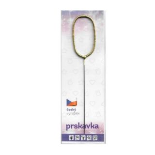 Zlatá prskavka ve tvaru čísla (0–9) je stylový doplněk pro narozeninové dorty, výročí nebo jiné slavnostní příležitosti....