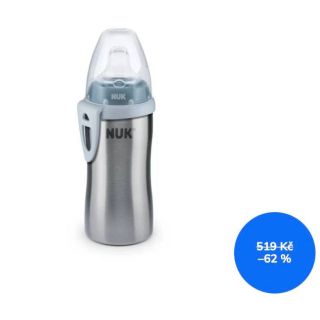 NUK Termo lahvička Active Cup z vysoce kvalitní nerezové oceli – modrá (215 ml) je praktická dětská lahvička, která udrží...