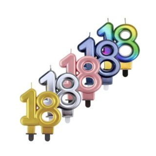 Svíčka na dort – číslo 18 (čtyři druhy barev) je krásný doplněk pro narozeninovou oslavu, který dodá dortu slavnostní...