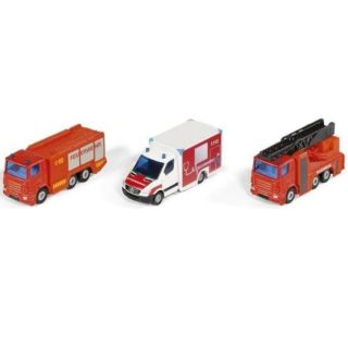 🚑 Popis produktu Tahle sada tří kovových záchranářských vozidel je ideální pro všechny malé hrdiny, kteří milují akci,...