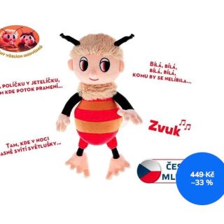 🐝🎶 Včelí medvídek Čmelda – plyšový s písničkami (29 cm) 🎀 Popis produktu Roztomilý plyšový Čmelda z oblíbeného večerníčku...