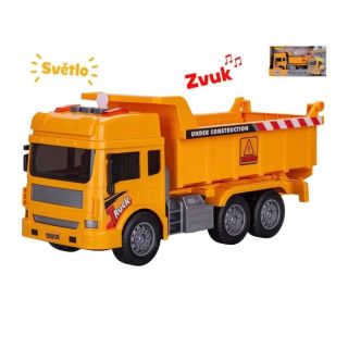 👷‍♂️ Stavba může začít! Velká stavební sklápěčka 27 cm se světelnými a zvukovými efekty přinese dětem realistickou zábavu...
