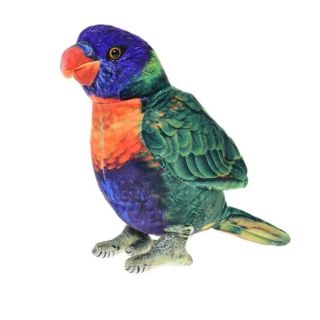 🌈 Barevná radost do dětského světa! Přiveďte domů roztomilého plyšového papouška Lóri (23 cm) — stojícího, hebkého a...