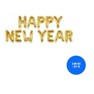 🎊 BALÓNKOVÁ GIRLANDA – HAPPY NEW YEAR 🎊 Stylová balónková girlanda s motivem Happy New Year je perfektní dekorace na...