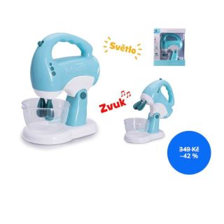 🍰 KUCHYŇSKÝ ROBOT – 17 × 13,5 CM, NA BATERIE SE SVĚTLEM A ZVUKEM 🍰 Skvělý kuchyňský robot v krabici s doplňky, který...