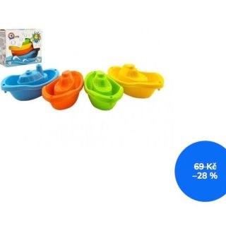 🚤 LOĎKY – PLASTOVÉ DO VODY (11 CM, 4 KS) 🚤 Set 4 veselých plastových lodí o délce cca 11 cm – ideální pro hru ve vaně,...